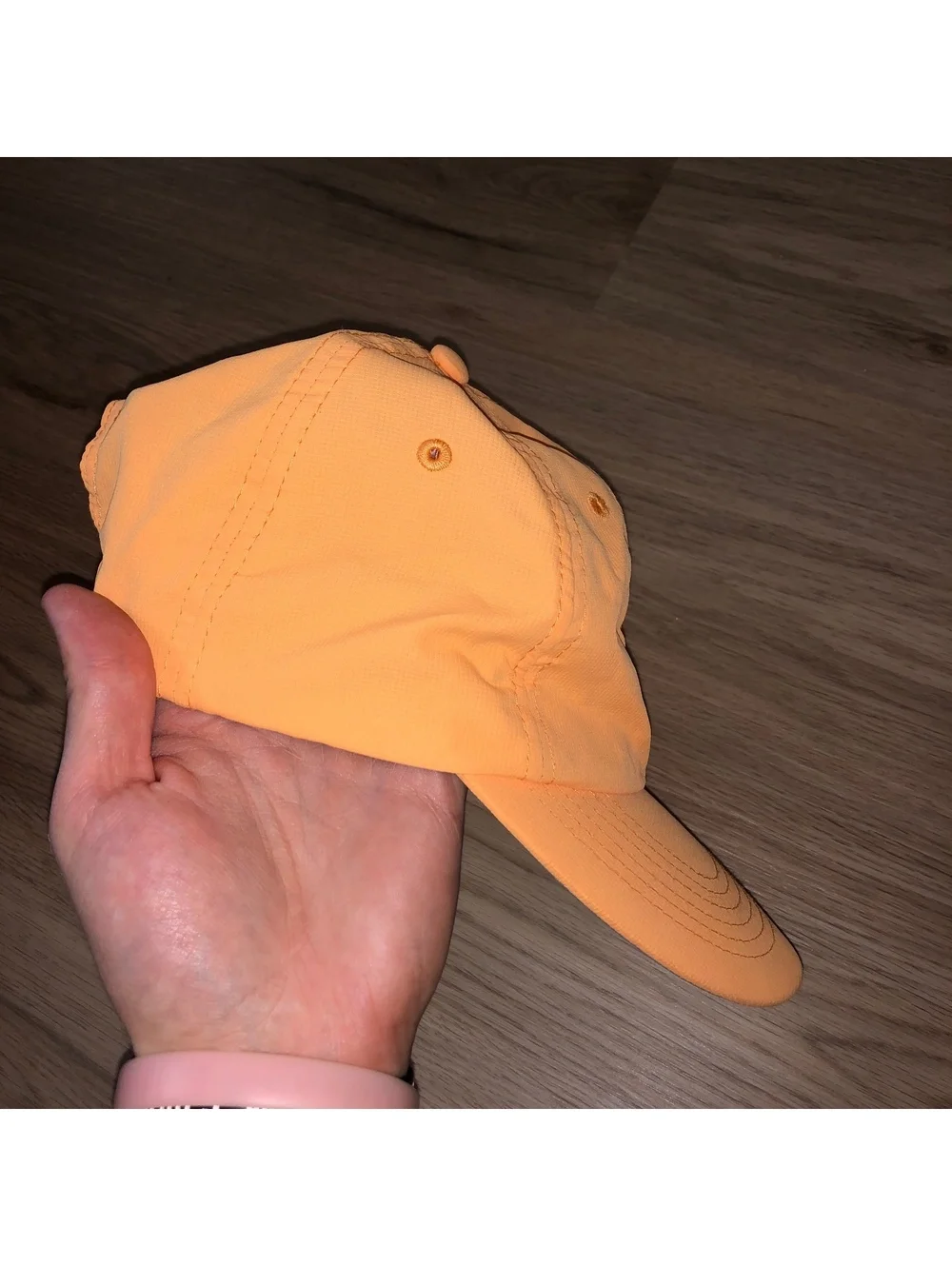 IMPERIAL KIAWAH 1976 ORANGE WHITE BREATHABLE GOLF HAT CAP ADJUSTABLE